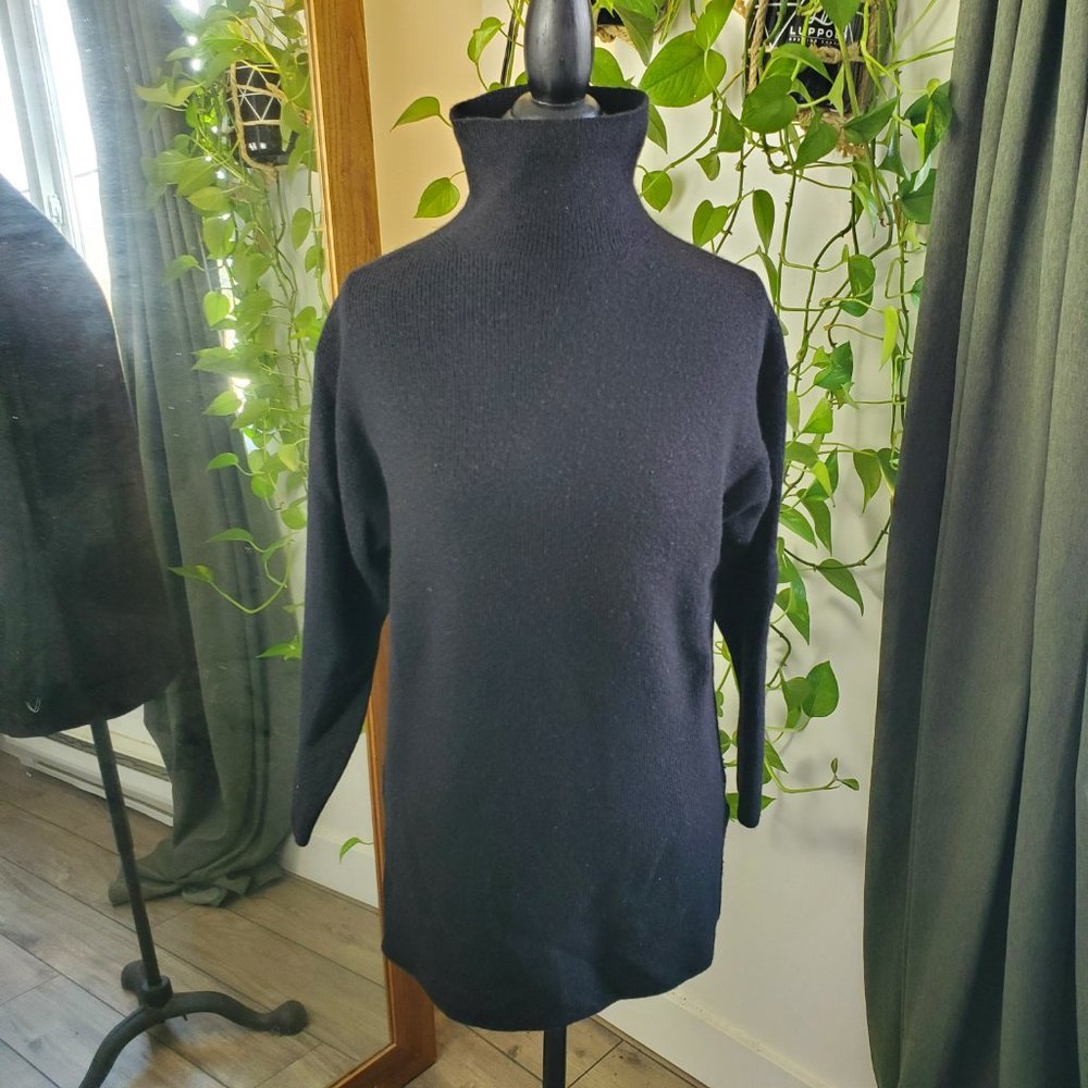 BABATON | Long Sleeve Turtleneck 100% Merino Wool Black Maclean Dress (Size M/L) - Picture 3 of 10